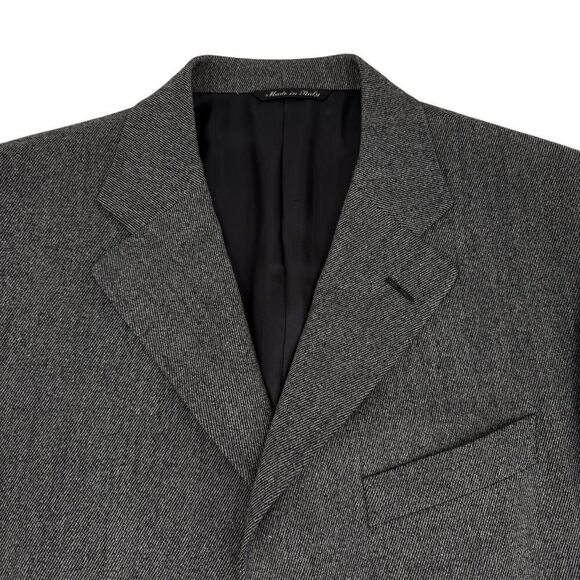 Canali Men's 3 Button Wool Blazer Patch Pockets Charcoal Gray Size 40R - Picture 3 of 15